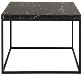 Konferenční stolek Barossa 60 cm černý mramor/černý