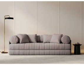 Sivobéžová rozkladacia pohovka z textílie buklé 206 cm Kemi – Cosmopolitan Design