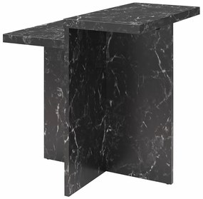 Čierny konferenčný stolík v dekore mramoru 56x56 cm Brielle – CosmoLiving by Cosmopolitan