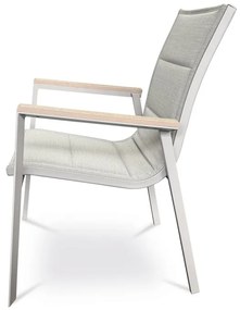 Autronic BONTEC Záhradná stolička, hliník, sieťovina, béžová, AZC-S1110 BK Farba: Béžová