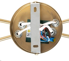 Moderné stropné svietidlo zlaté 4-žiarovkové s dymovým sklom - Atény