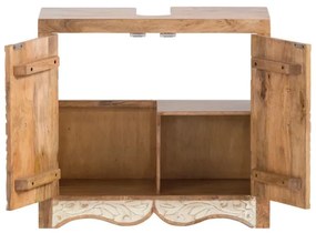 furniture-nabytek.cz - Masívna skrinka pod umývadlo Delhi Mango, lakovaná, hnedá – 67×30×61 cm