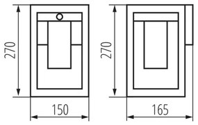 Kanlux 34982 - Vonkajšie nástenné svietidlo so senzorom VIMO 1xE27/15W/230V IP44