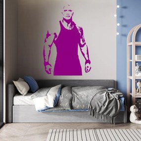 Veselá Stena Samolepka Dwayne Johnson The Rock Farba: fialová, Veľkosť: 60 x 40 cm
