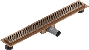 Mexen Flat, lineárny podlahový žľab 70 cm, M33, medená matná, 1C33070-15