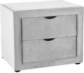 SI ET-002 Sametová nočná skrinka sivý