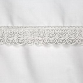 SATÉNOVÉ OBLIEČKY RETRO6 200X220 CM, 2KS 70X80 CM BIELE