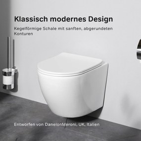 Závesné WC AM.PM Like CLA1900PSC bezokrajové, so sedadlom Microlift, biele