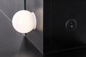 Toaletní stolek HOLLYWOOD s LED osvětlením 120 cm černý