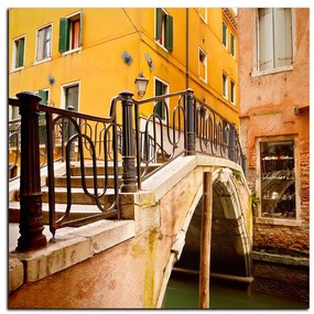 Obraz na plátne - Malý most v Benátkach - štvorec 3115A (50x50 cm)