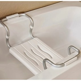 Spirella Nastaviteľné sedátko do vane, biela, 55–65 cm