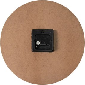 Hnedé nástenné hodiny s nožnicami - Ø 34*4 cm / 1*AA