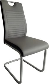 Jedálenská stolička Rindul, sivá / čierna ekokoža
