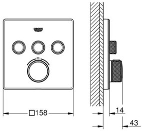 Podomietková termostatická batéria Grohe Grohtherm SmartControl 29157LS0