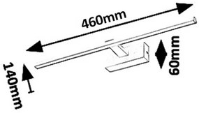 Rabalux LED nástenné svietidlo Albina 8W | 450lm | 4000K | IP23 | 46cm | matná biela