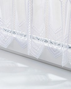 Vitrážková záclonka s gipiúrou Chevron výška 30 cm na metre