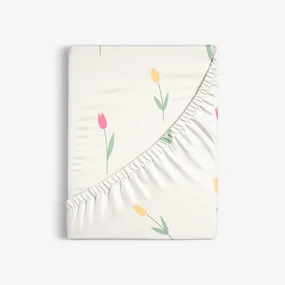 Goldea bavlnená napínacia plachta - tulipány 200 x 200 cm