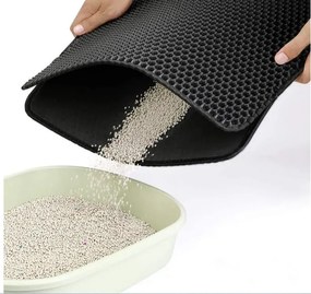 Podložka pred mačaciu toaletu 60x45 cm, čierna