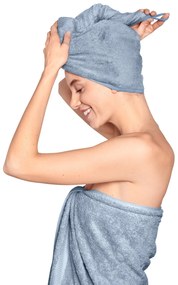Uterákový turban, svetlomodrý