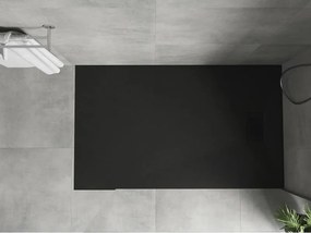Mexen Hugo, obdĺžniková sprchová vanička SMC 140 x 90 cm, čierna, čierna krytka, 42709014-B