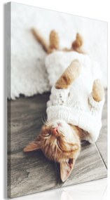 Artgeist Obraz - Lazy Cat (1 Part) Vertical Veľkosť: 40x60, Verzia: Premium Print