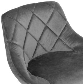 JAKS Barová stolička cydro chróm velvet grafit