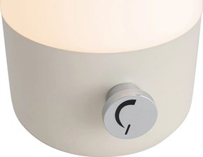 Sada 2 vonkajších stolných lamp béžových s bielou vrátane dobíjateľného LED - Haard