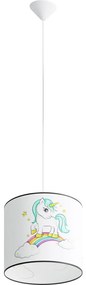 Sollux SL.1412 - Detský luster na lanku UNICORN 1xE27/15W/230V pr. 30 cm