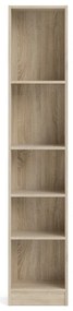 Knižnica v dubovom dekore Tvilum Basic, 41 x 203 cm