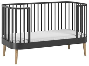 Luxusná detská postieľka s matracom PRINCIPAL 140x70 cm čierna