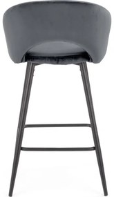 Barová stolička 89x49 cm šedá/čierna