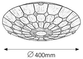 Rabalux 8091 - Tiffany vitrážové stropné svietidlo MARVEL 2xE27/60W/230V