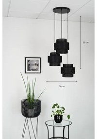 Brilagi - Luster na lanku SPACE YUTE 3xE27/15W/230V čierna