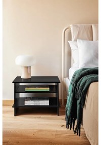 Čierny nočný stolík s poličkami Inari – Teulat