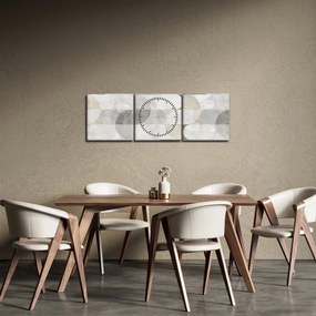 Obraz - Dlaždice (s hodinami) (90x30 cm)