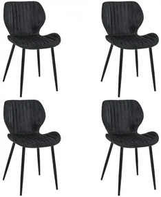 Set štyroch jedálenských stoličiek SJ.17 čierne