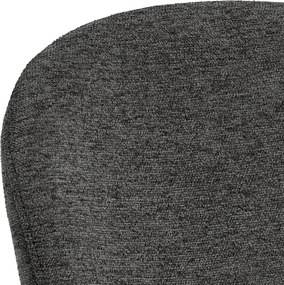 FIORA Tmavosivé (tkanina Apia 458)/čierny rám - MODERNÁ ČALÚNENÁ STOLIČKA DO OBÝVAČKY/ JEDÁLNE LOFT