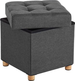 Taburetka 33 L, otoman, nosnosť 300 kg, tmavošedá