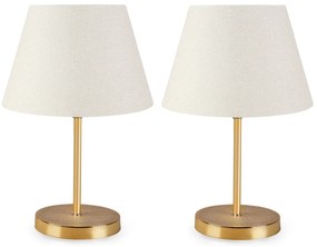 Sada 2 stolních lamp Deno II krémová
