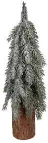 Vianočné dekorácie ihličnatý stromček na dreve - Ø 15*44 cm
