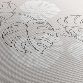 Obraz - Line art monstera N⁰3 (70x50 cm)