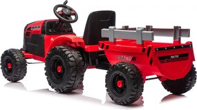 LEAN CARS CH9959B Batériový traktor s prívesom červený 24V