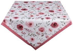 Bavlnený štvorcový obrus s ružami Rustic Rose - 100*100 cm