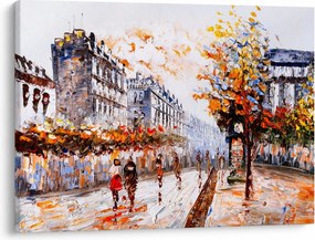 Obraz - Život v meste (70x50 cm)