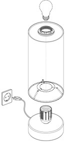 Eglo 95122 - Stmievateľná stolná lampa PASTERI 1xE27/40W/230V