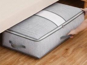 Textilný úložný box pod posteľ EASY 90 L 80x47x25 cm, sivý