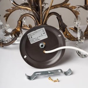 ONLI - Nástenné svietidlo TERESA 5xE14/6W/230V bronzová