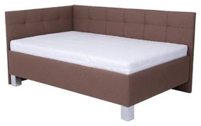 Čalúnená posteľ s matracom a úložným priestorom MARIA PETITE 120x200 cm hnedá
