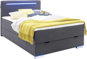 XXXLutz BOXSPRINGOVÁ POSTEĽ, 140/200 cm, antracitová Boxxx - Online Only spálne - 000101024602
