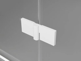 Mexen Lunar-F L, 1-krídlový sprchový kút so skladacími dverami, ľavý, 70 x 70 cm, 8mm číre sklo, biely profil, 836L-070-070-20-00-L